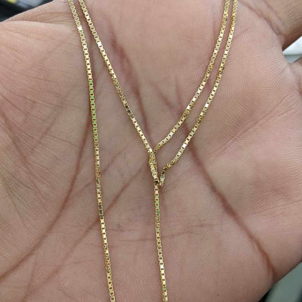 14kt Real Solid Gold Box Chain - image 8